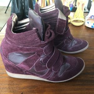 Steve Madden Sneaker Wedges Plum